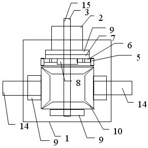A one-way power conversion device with a swinging and rotating housing and a method for realizing the one-way power conversion