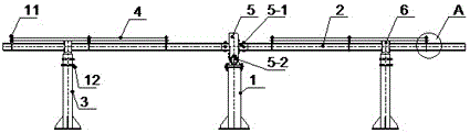 Flat single shaft linkage solar power generation system