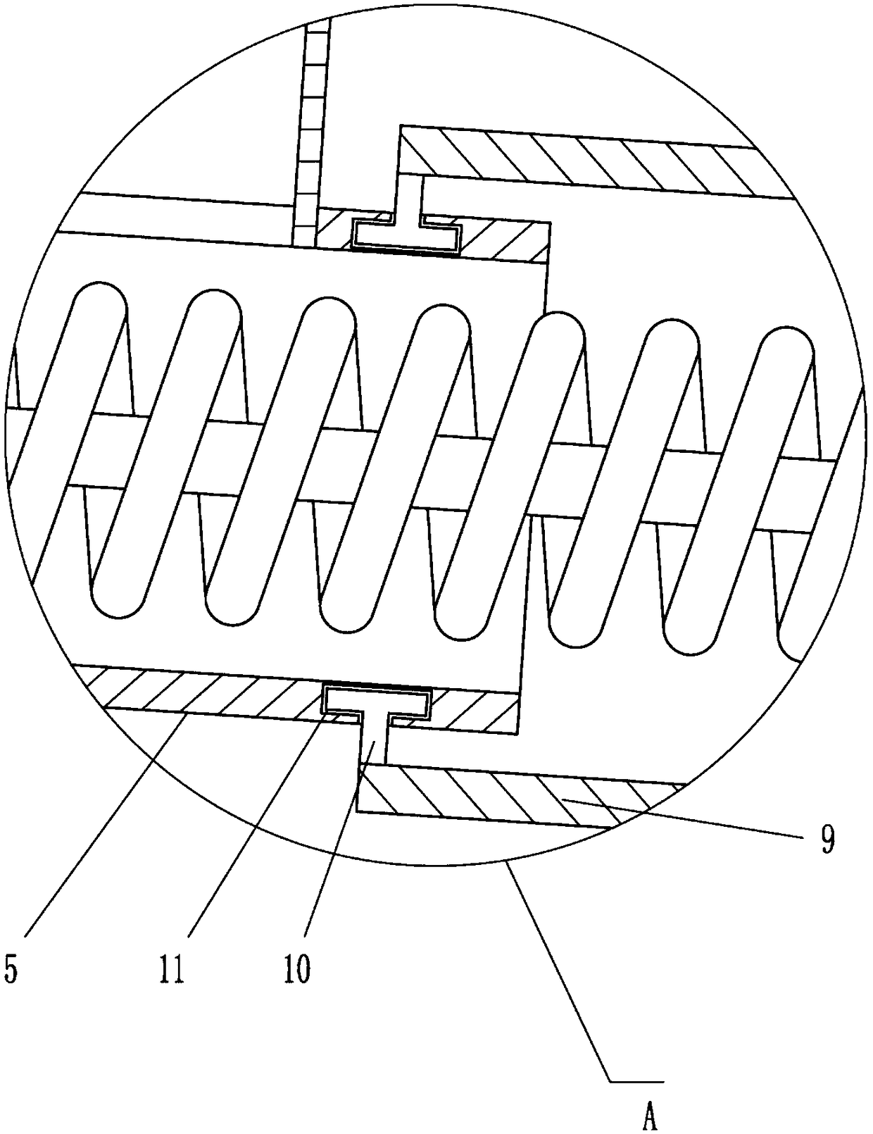 High-efficiency sand baking device used for quartz sand