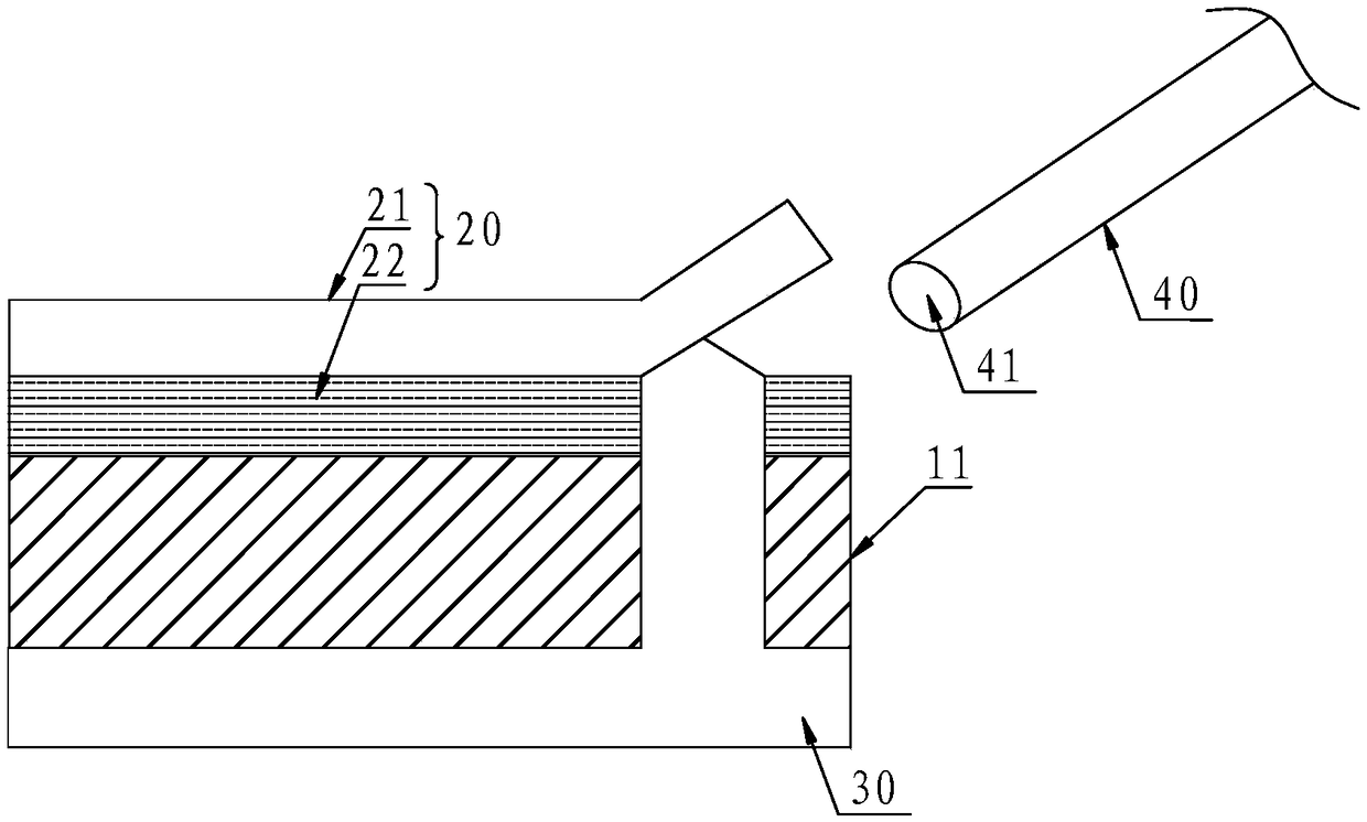 A device for peeling off the protective film layer of electromagnetic film