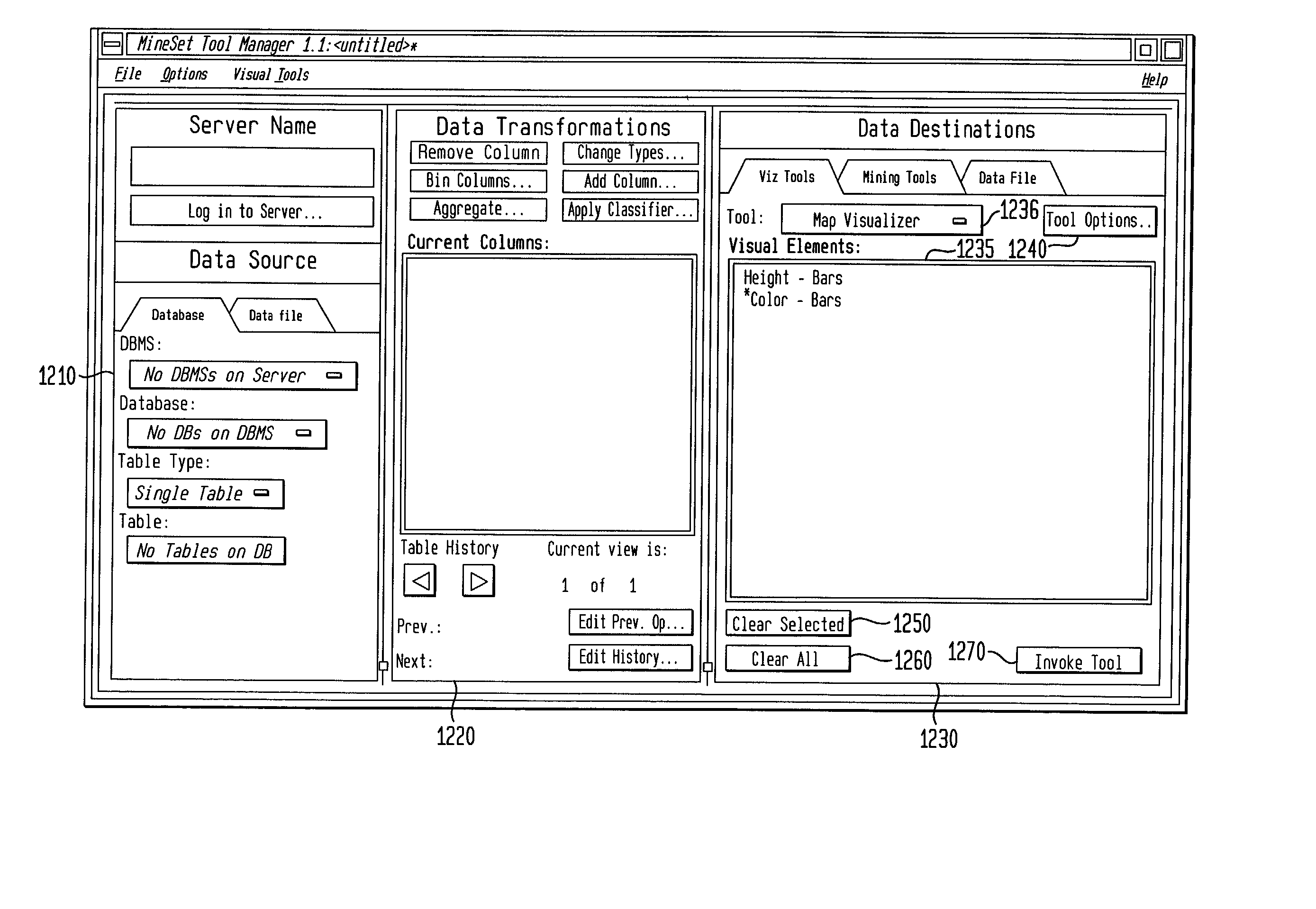 Computer-related method, system, and program product for controlling data visualization in external dimension(s)