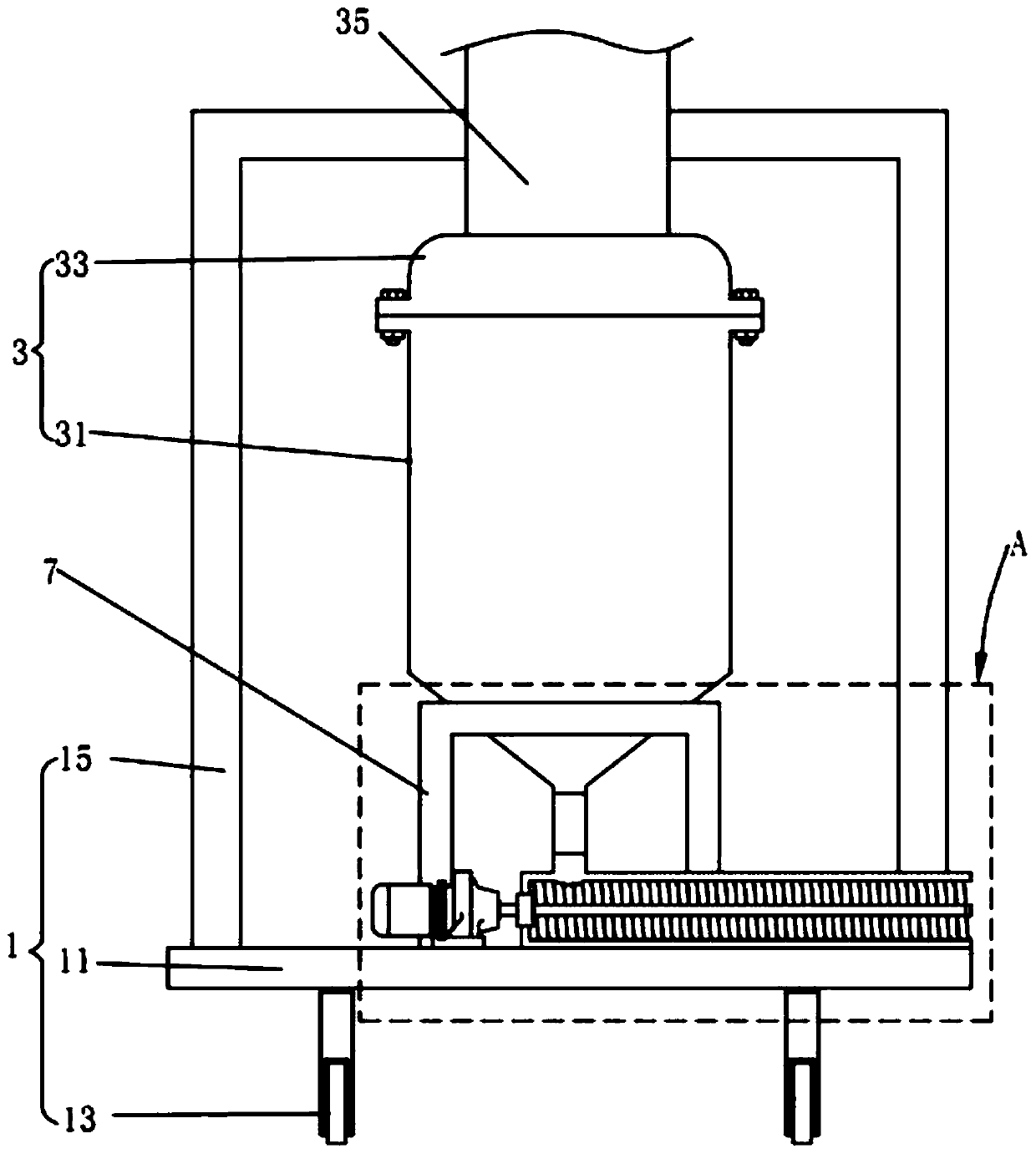 Duck feed releasing device