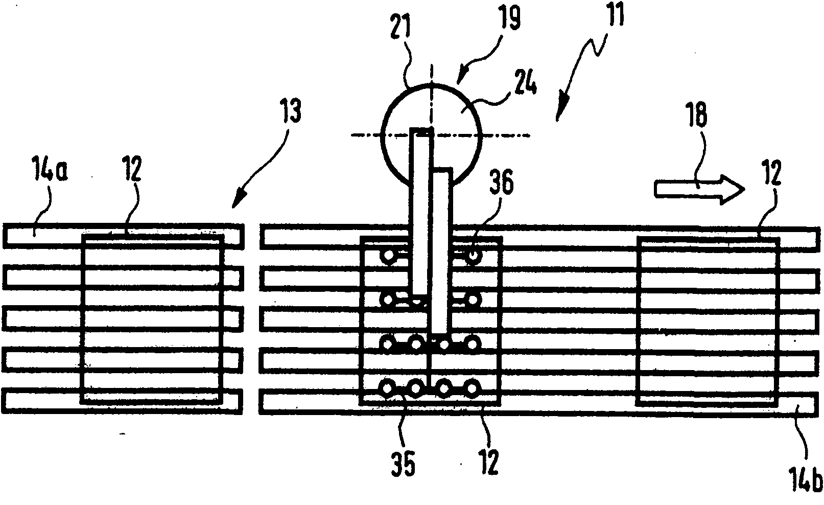 Device and method for aligning the position of plate-shaped parts