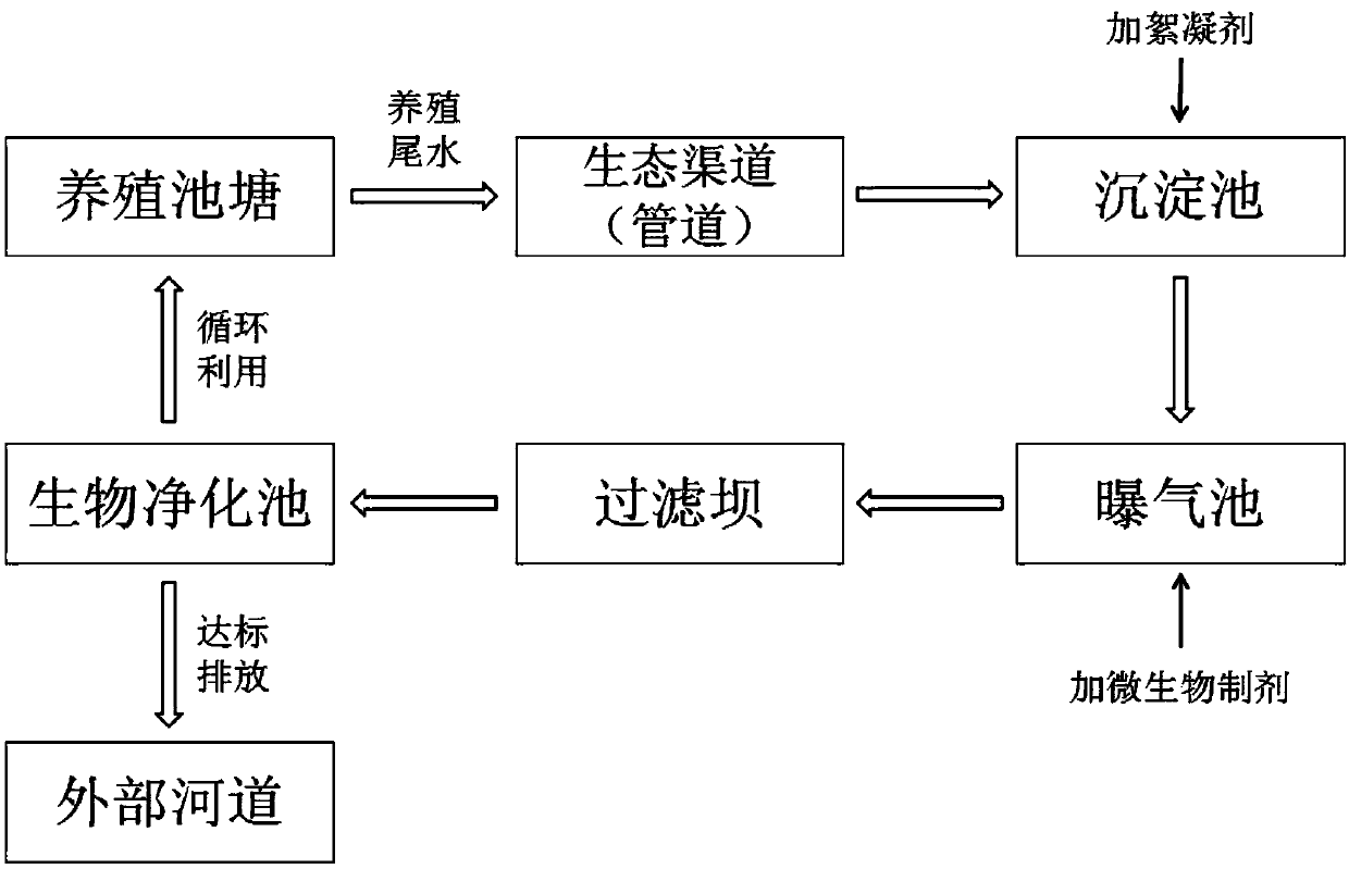 Waste recycling and tail water treatment method for water tank intensively cultured fishes