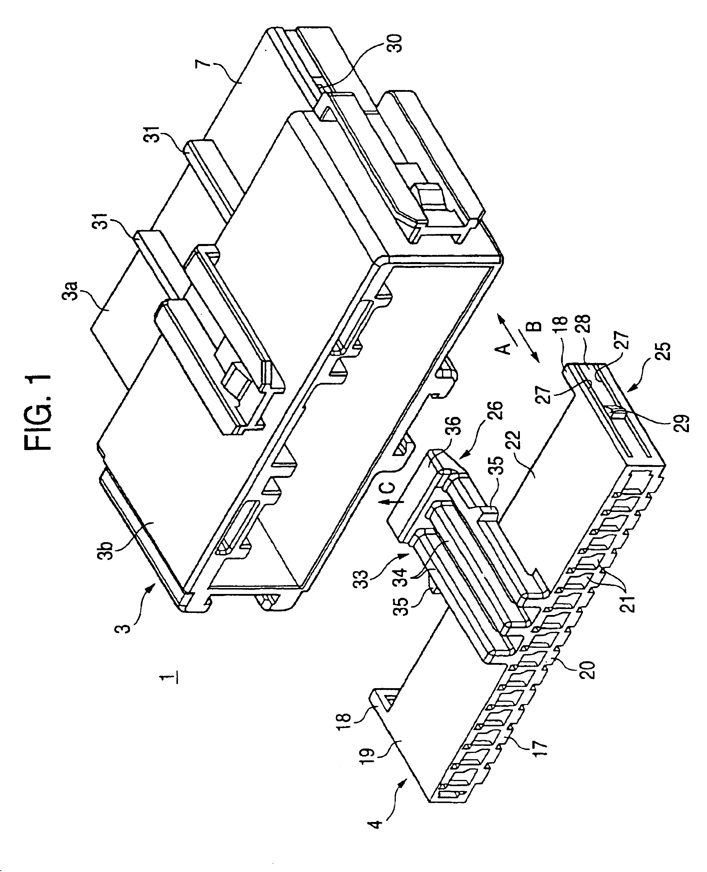 Connector having an improved front holder design for retaining terminals