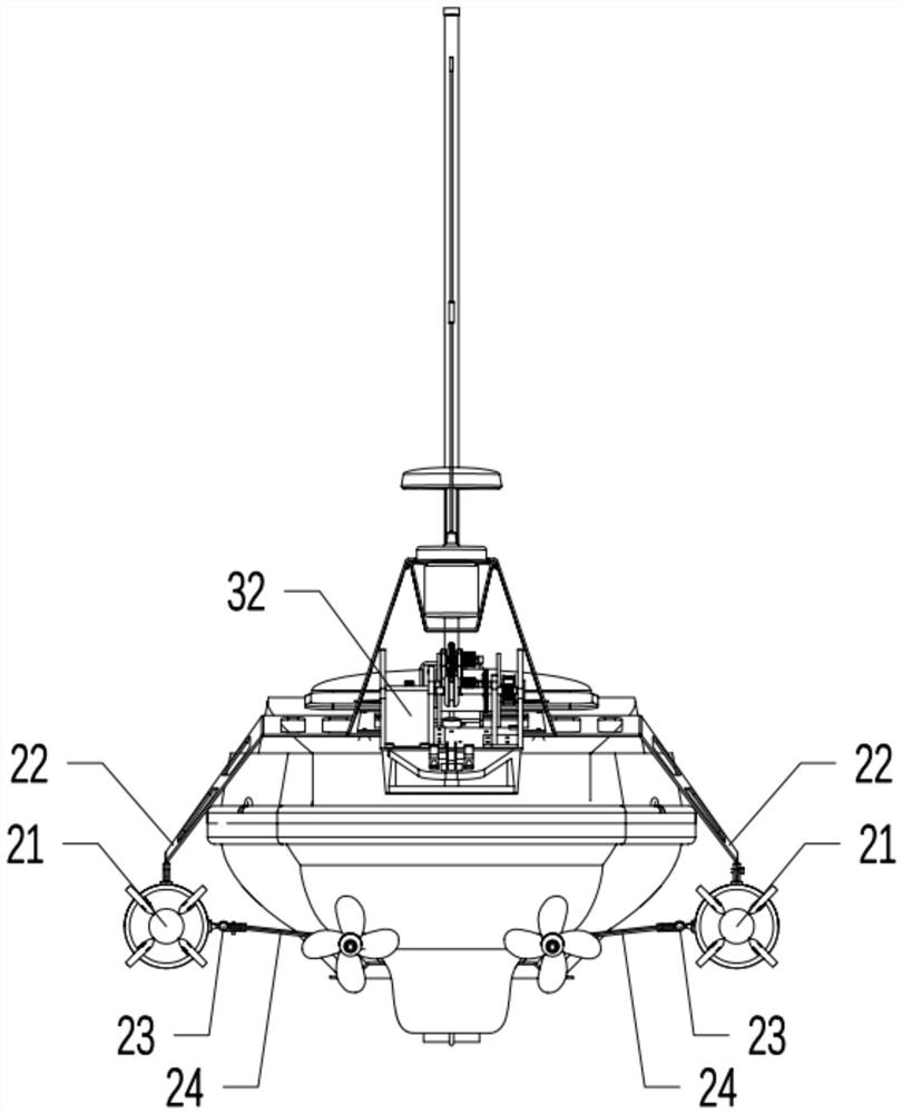 An underwater magnetic detection system towed by an unmanned ship