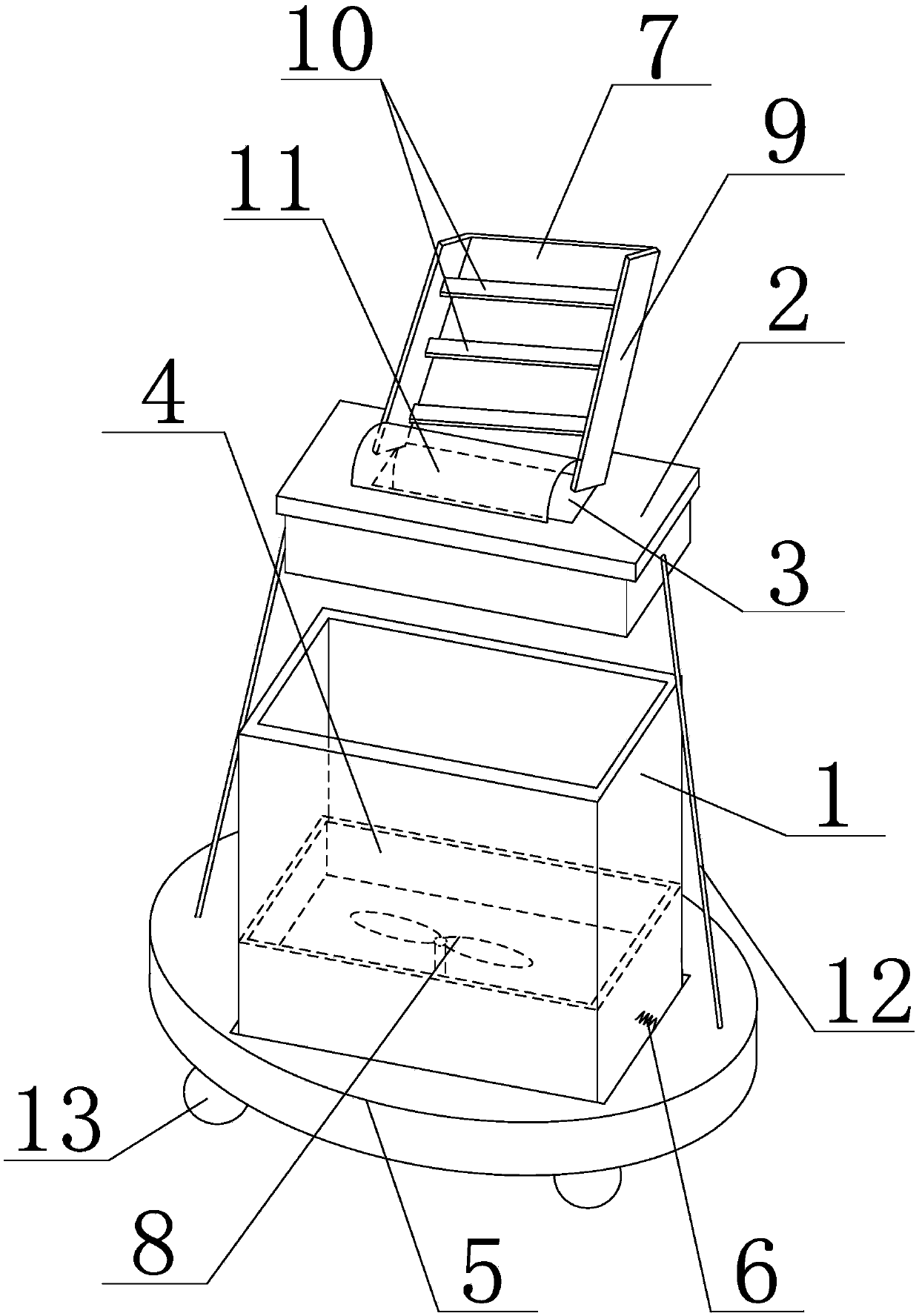Paper shredding device with high stability