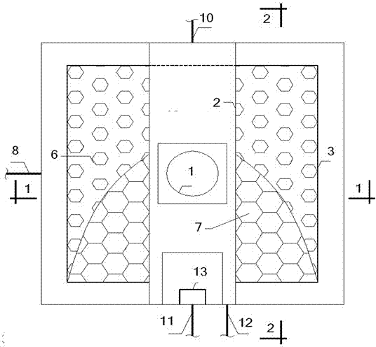 Vertical-flow type settling pond