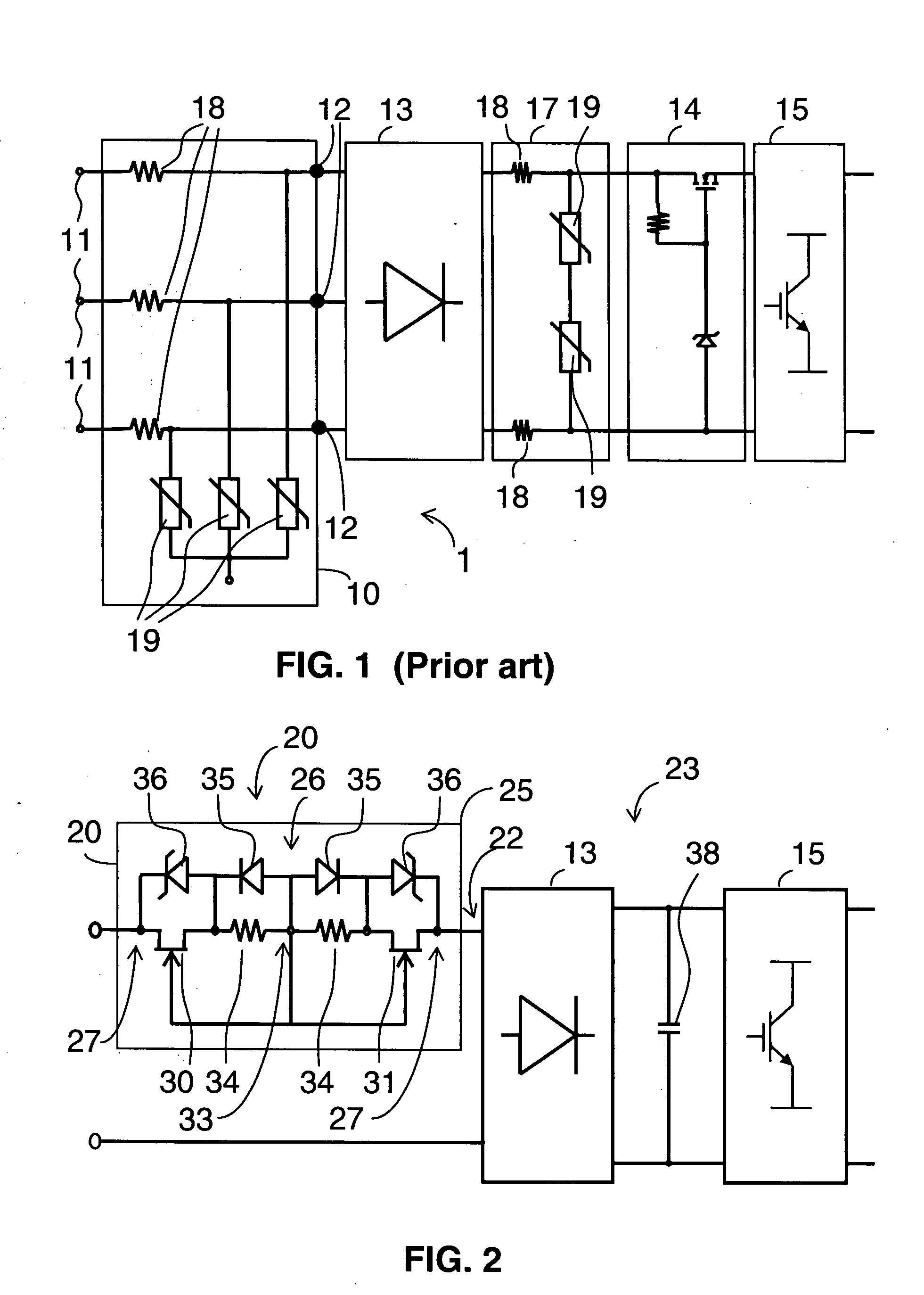 Voltage surge protection device and electronic circuit comprising one such a device