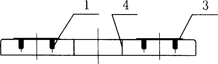 Bearing platform type track slab