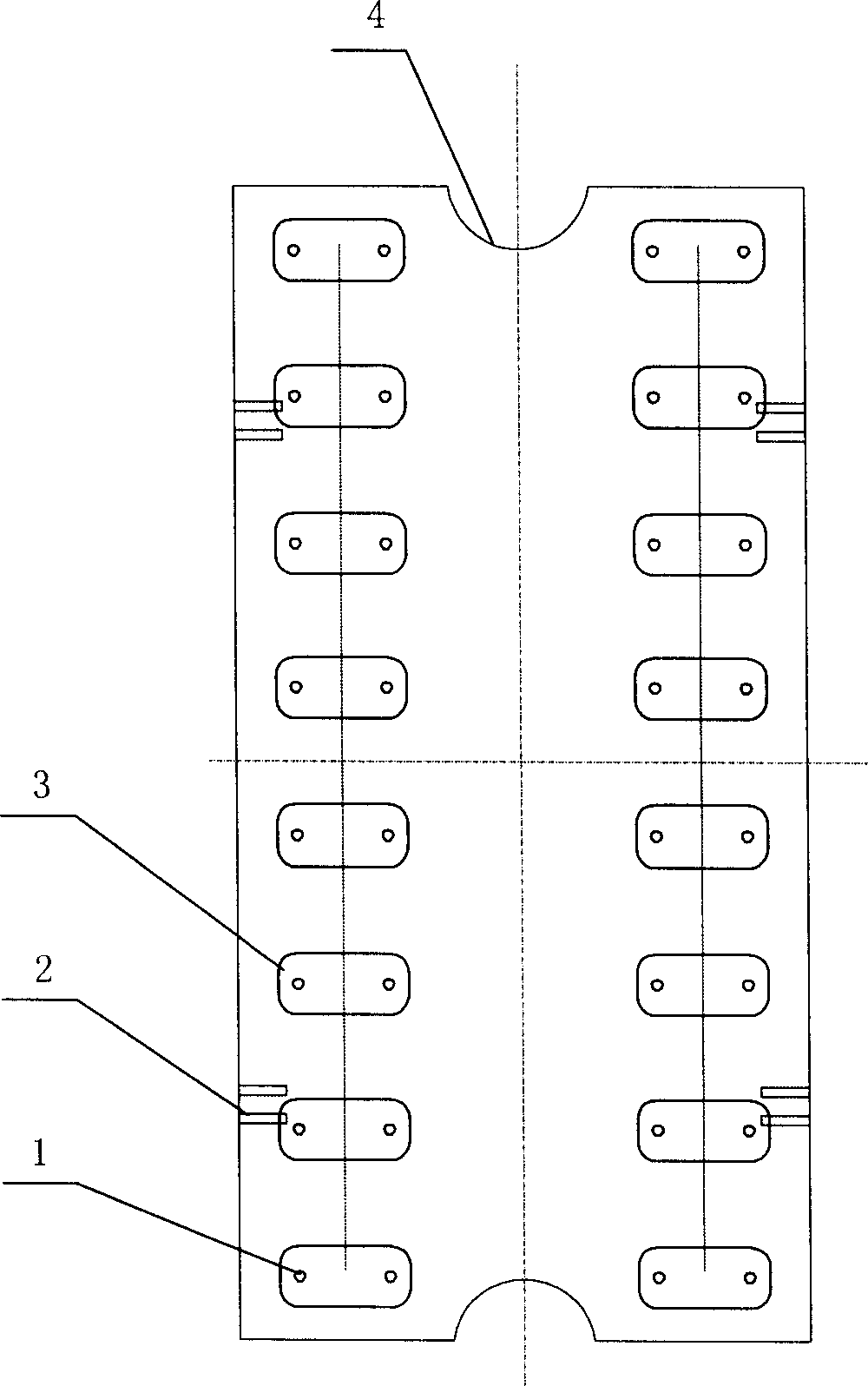 Bearing platform type track slab