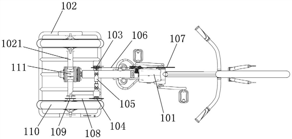 Shaft transmission tricycle capable of swinging