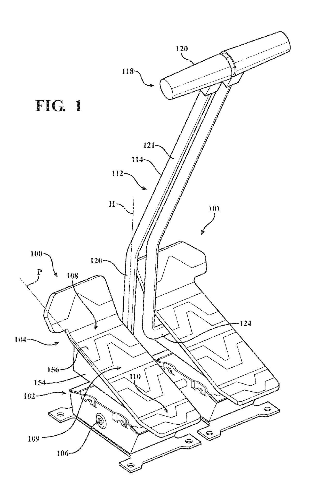 Bidirectional pedal assembly