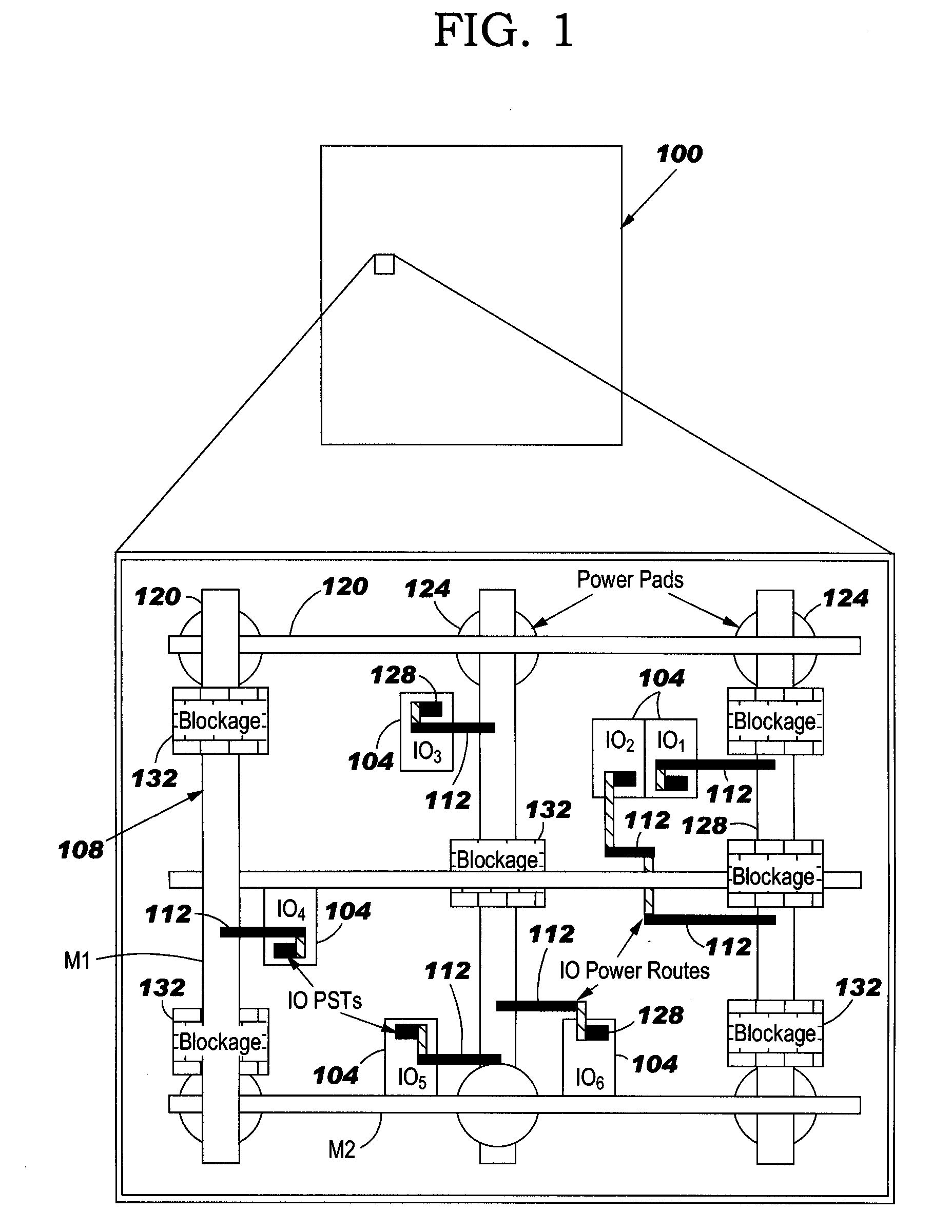I/O circuit power routing system and method