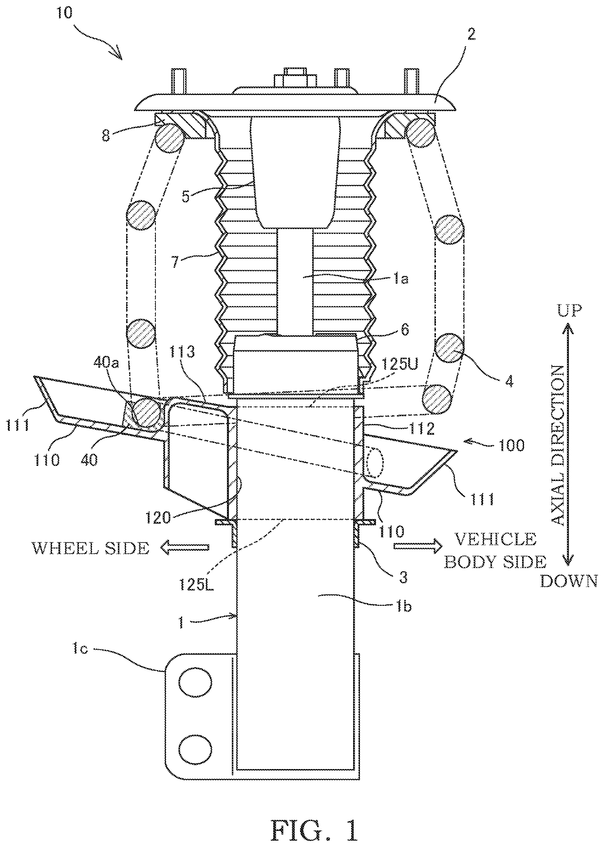 Spring guide and suspension device