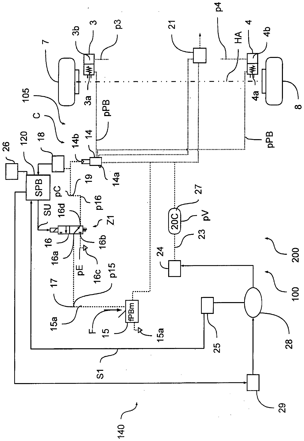 Electronically controllable pneumatic brake system in a utility vehicle and method for electronically controlling a pneumatic brake system in a utility vehicle