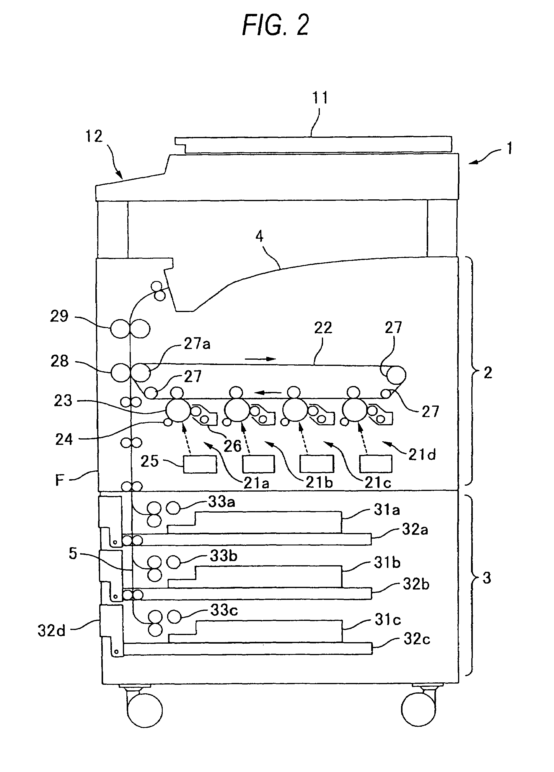 Image forming apparatus with wheelchair accessibility