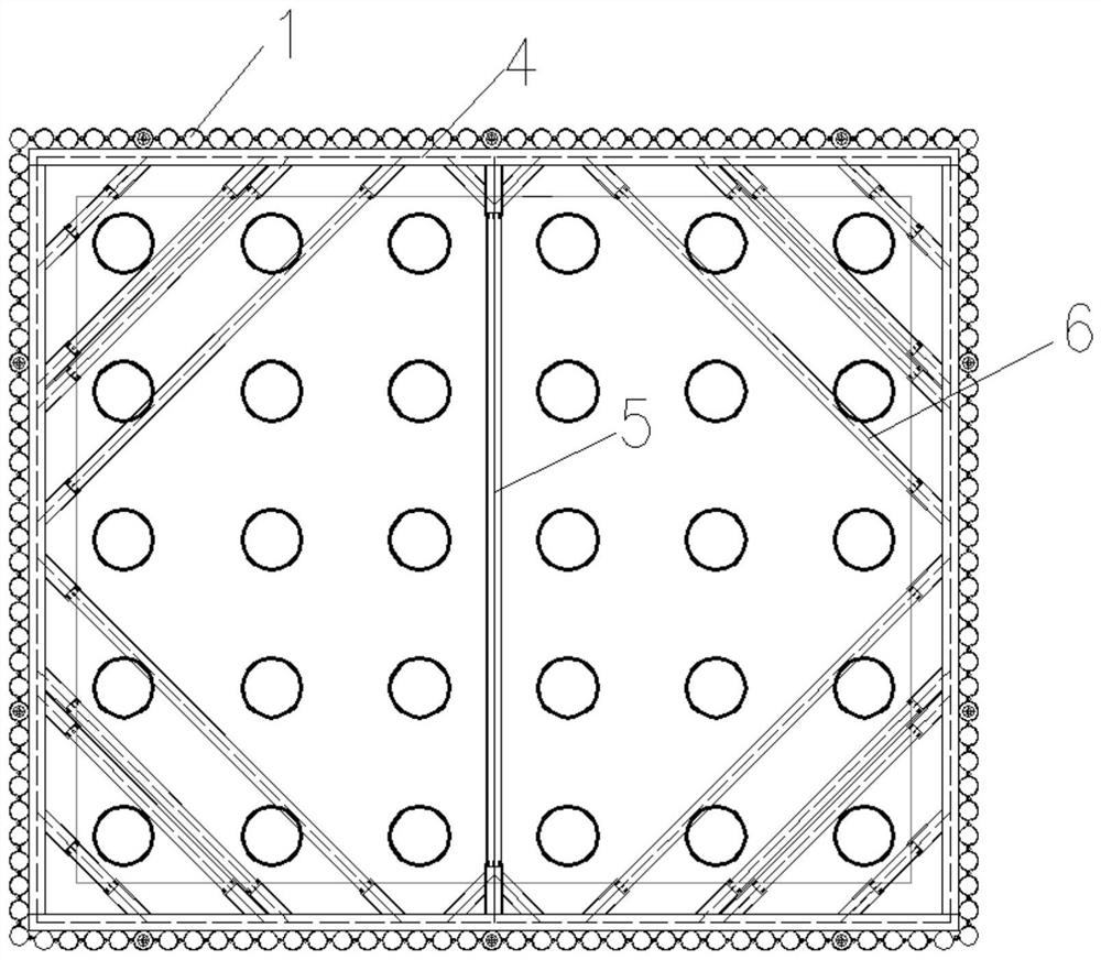 Construction method for lock catch steel pipe pile cofferdam without bottom sealing concrete in high-water-level complex stratum