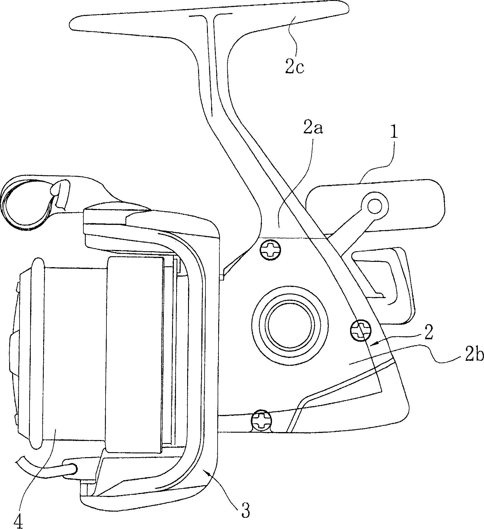 Rotor brake of rotating reel