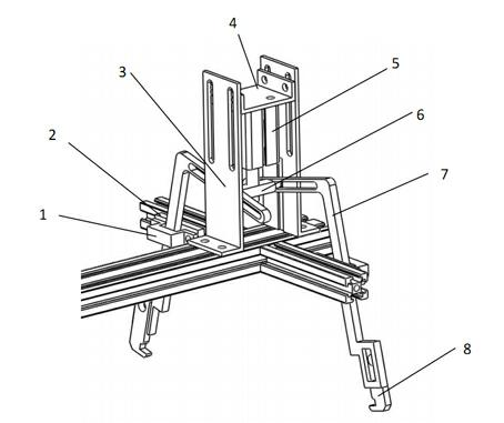 Flexible adjustable manipulator for catching high-temperature steel plate