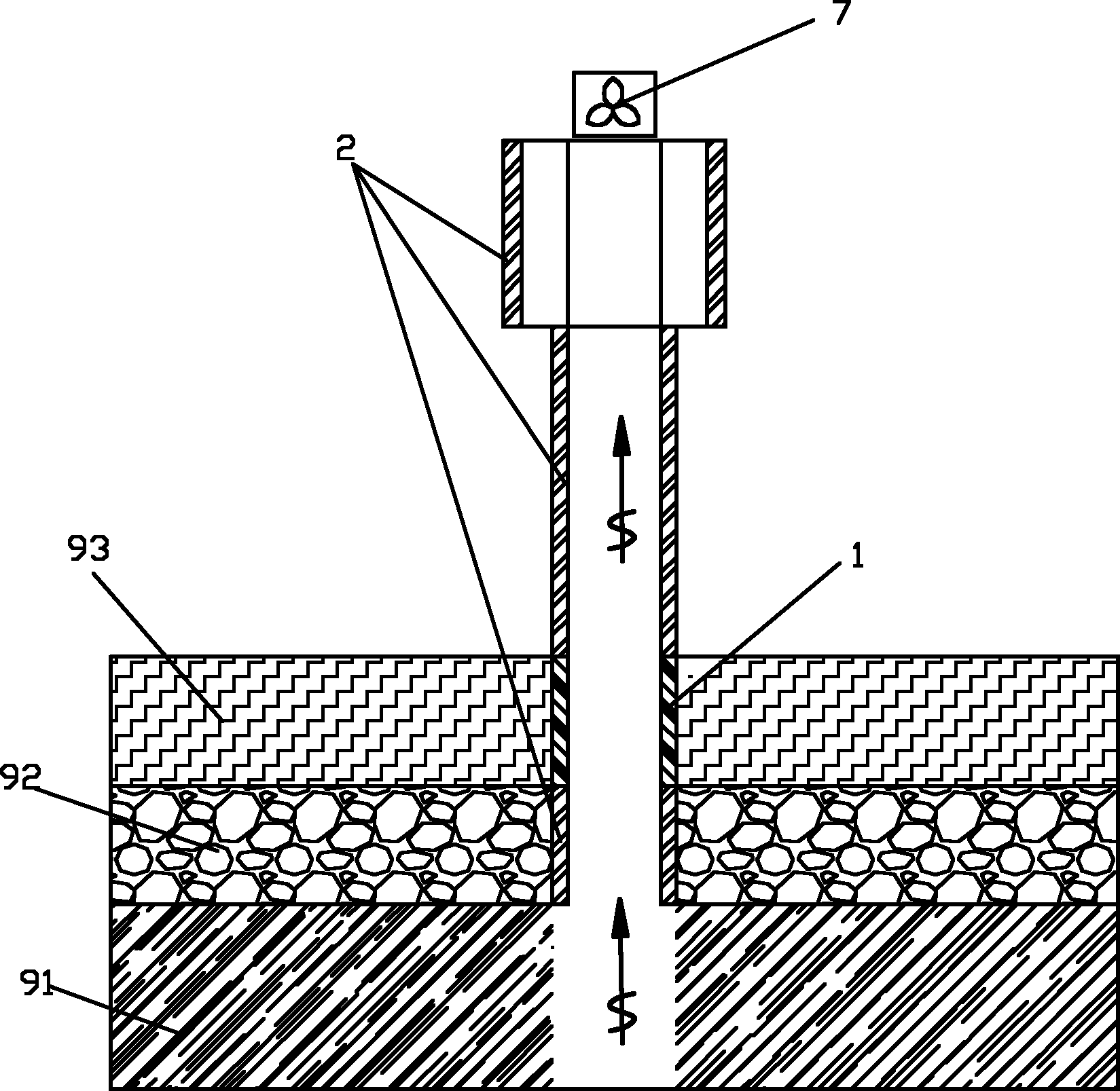 Method for extracting coal bed gas by negative pressure on ground through gas-coal simultaneous extraction