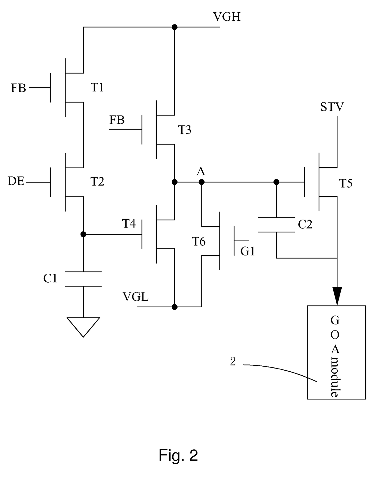 Goa drive system and liquid crystal panel