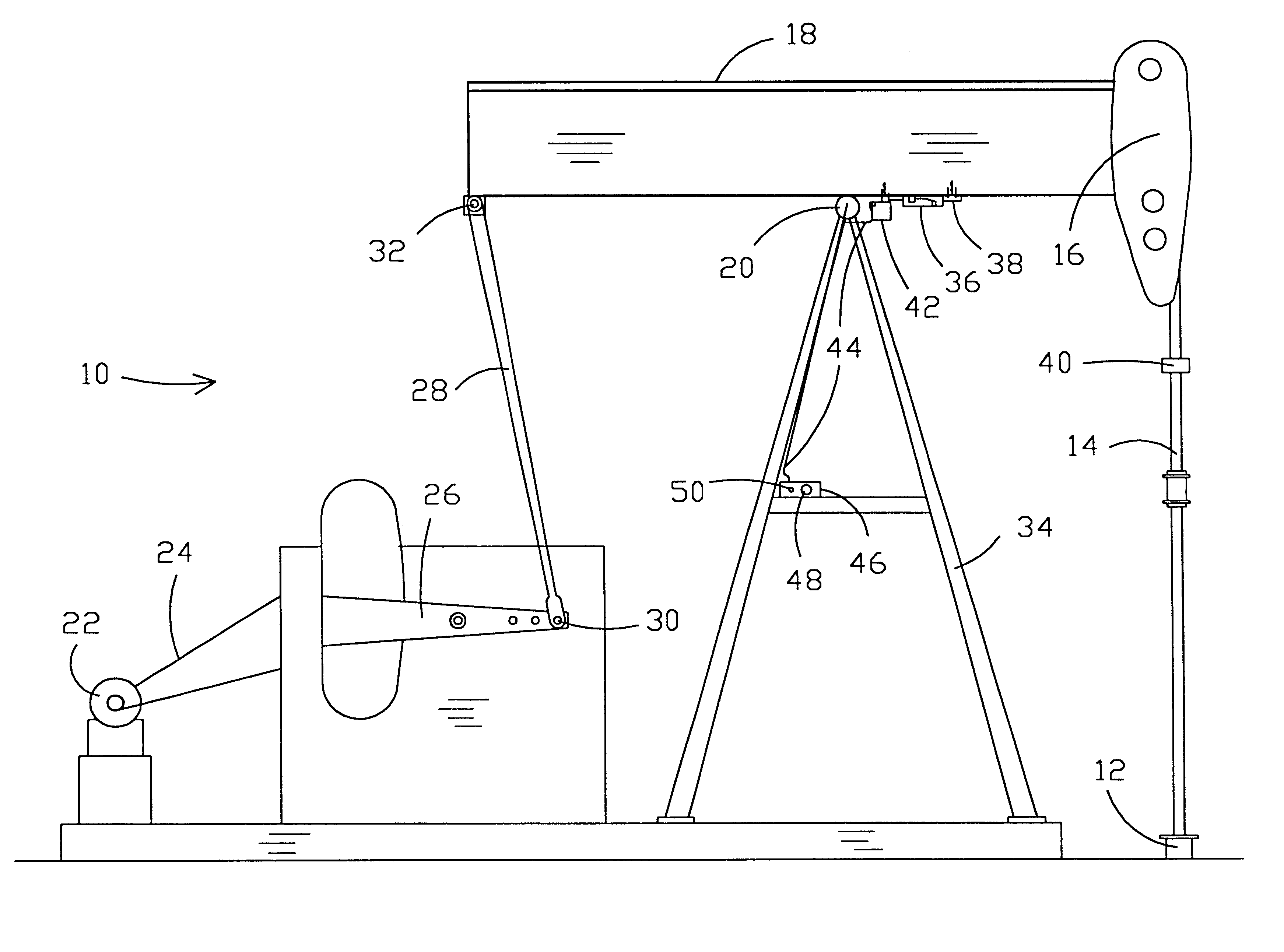 Pumpjack dynamometer and method