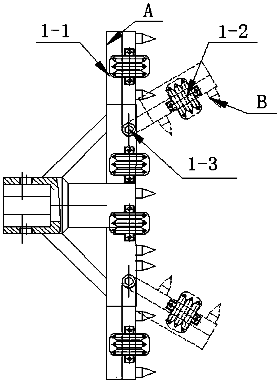 Top tunneling machine for long-distance tunneling and construction method thereof
