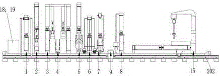 Tie renewal machine with series parallel four-rod mechanism
