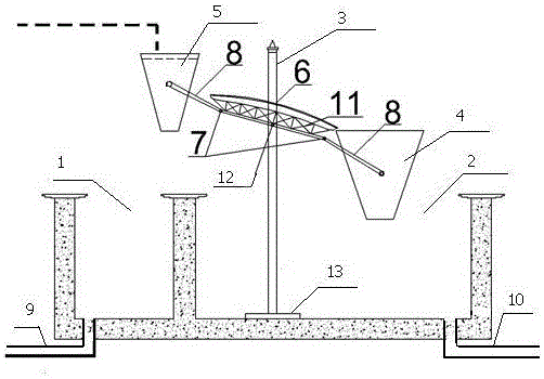 Continuous rainwater precipitating and separating device and control method thereof