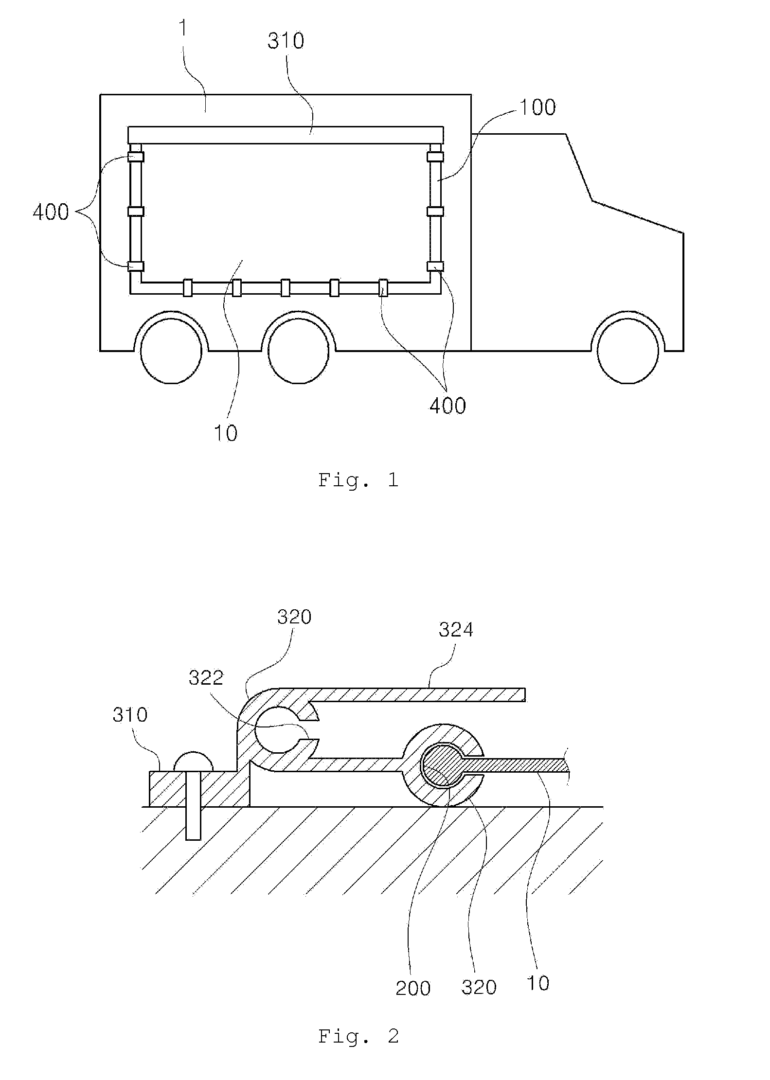 Advertising Board for Vehicle and Apparatus for Fixing an Advertising Screen