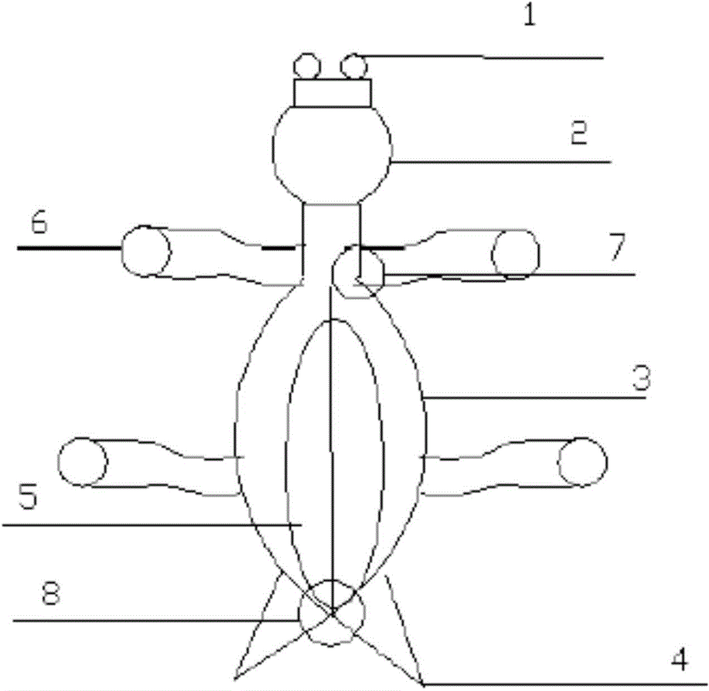 Flying and wall-climbing fly-eradicating device by simulating geckoes, spiders and frogs