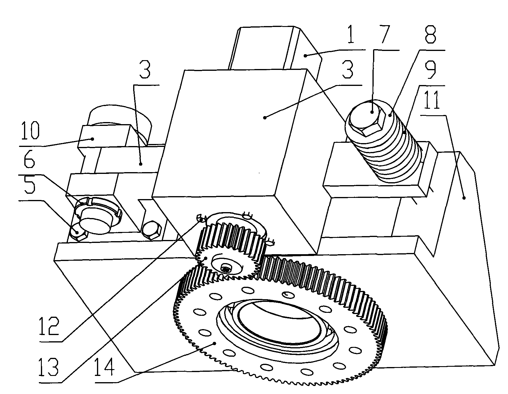 Lever bracket mechanism for reducing transmission backlash of gears