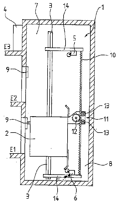 Device for producing elevator shaft information