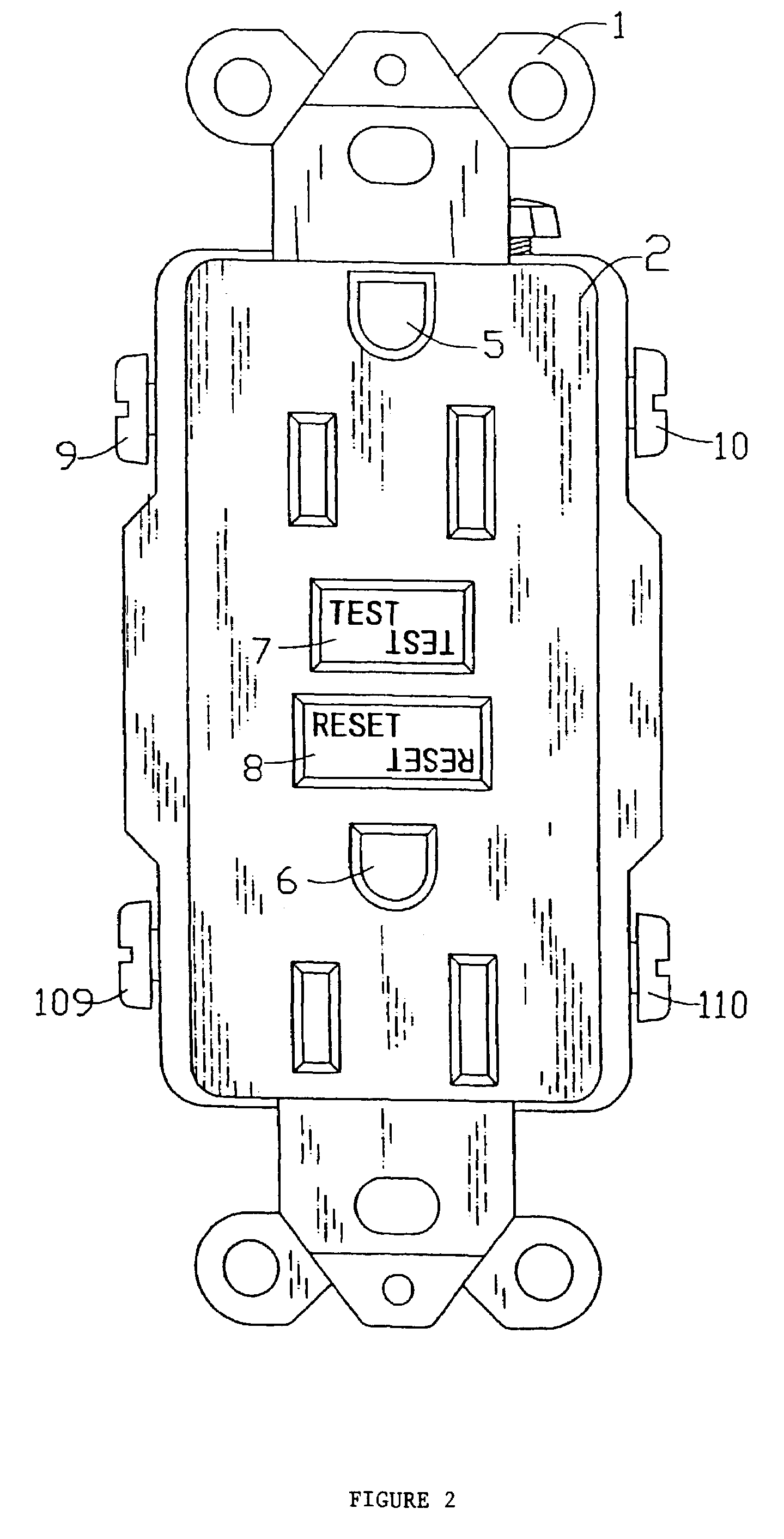 Receptacle device having circuit interrupting and reverse wiring protection