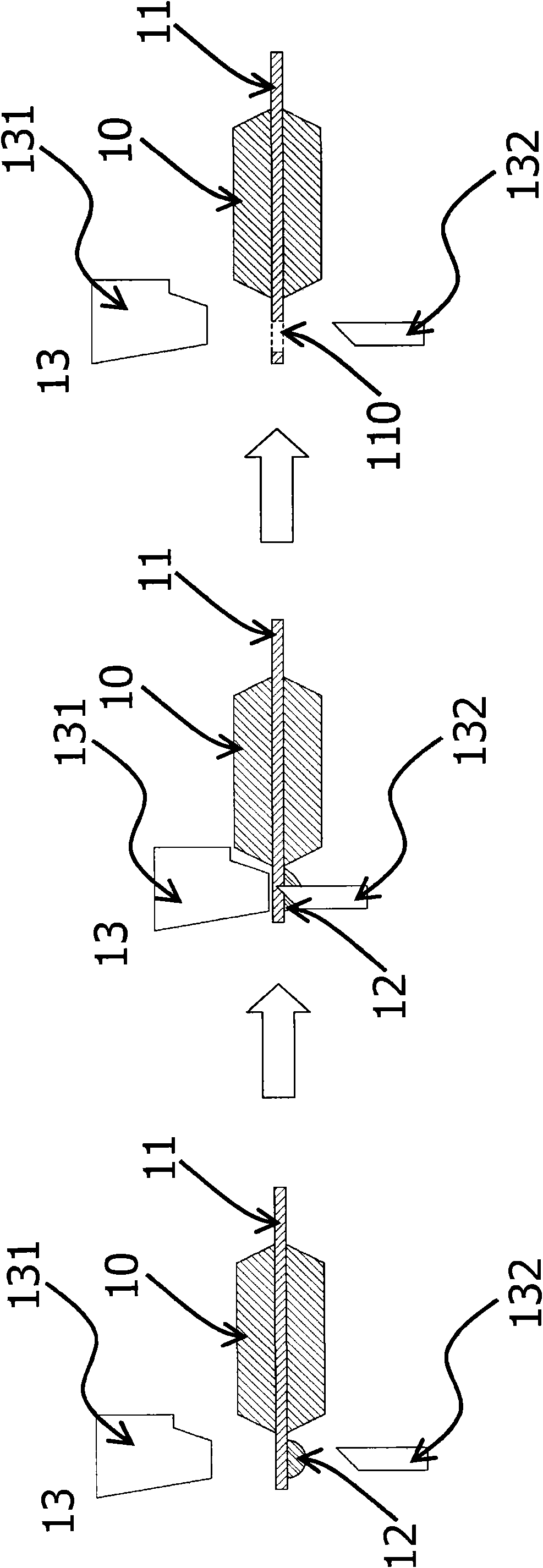 Overflow glue removing mechanism and method thereof