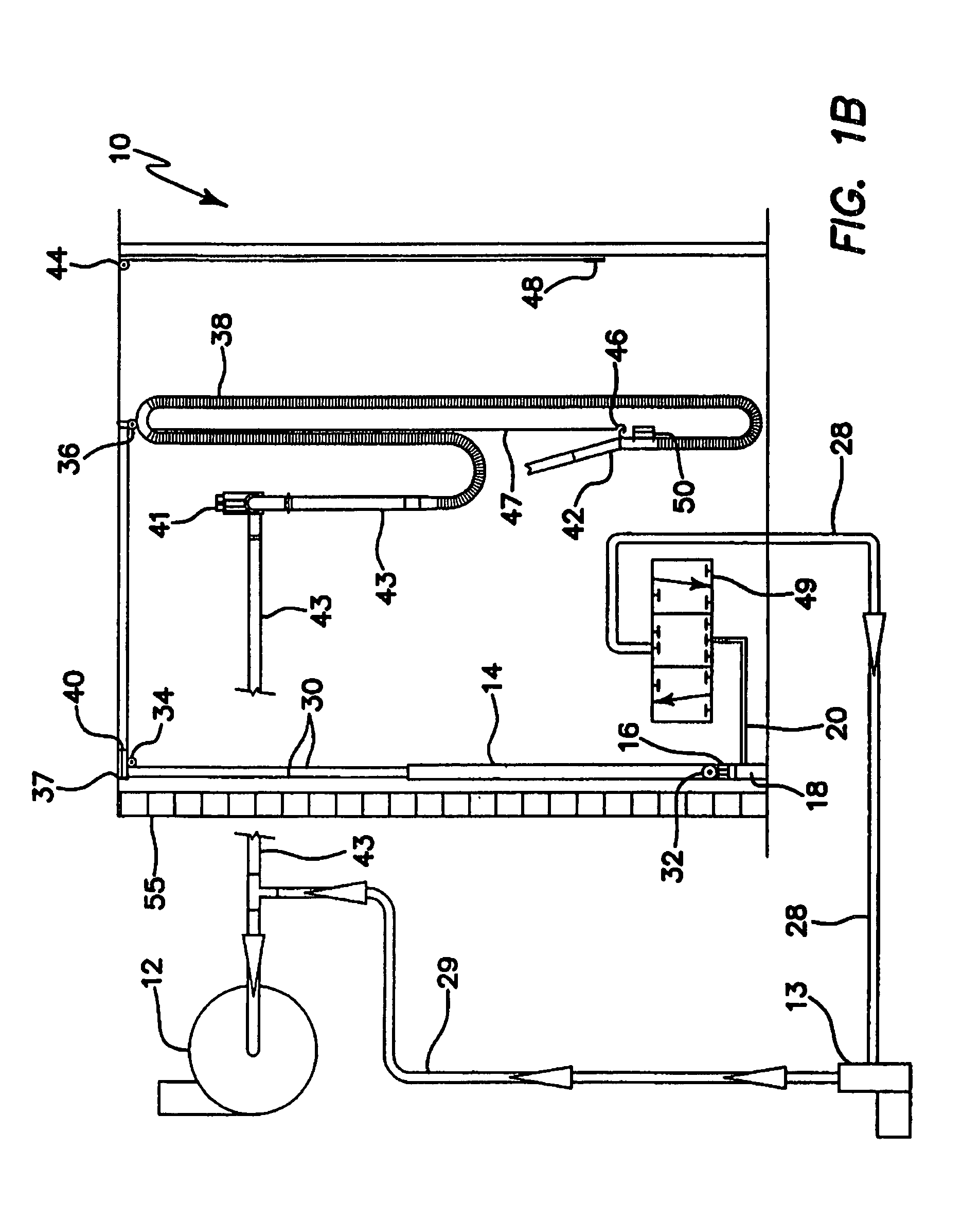 Automatic festooned hose apparatus for public transit vacuuming systems and methods for using same