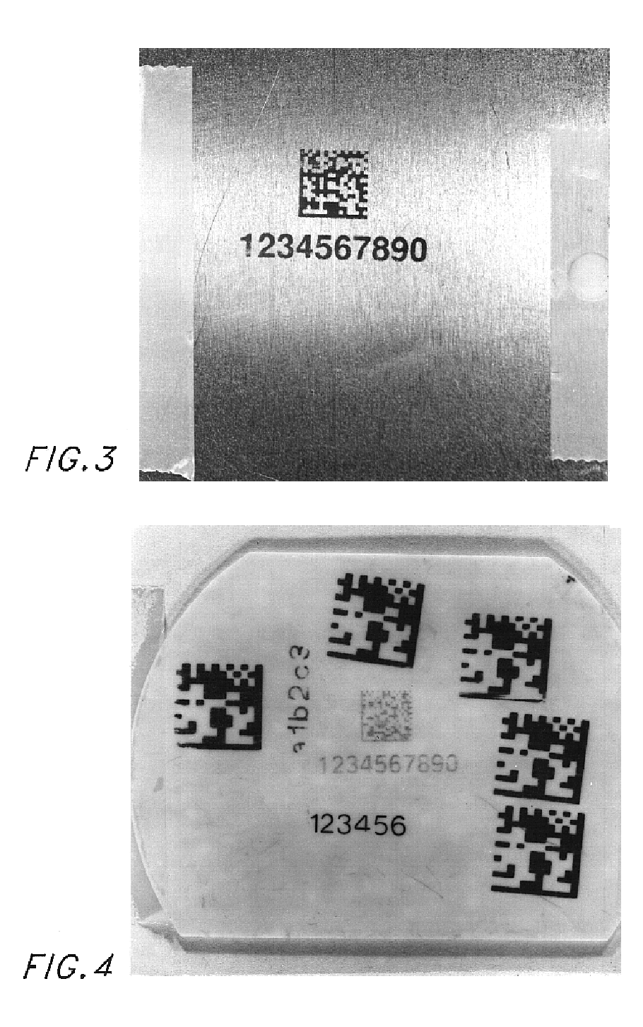 High contrast surface marking using irradiation of electrostatically applied marking materials