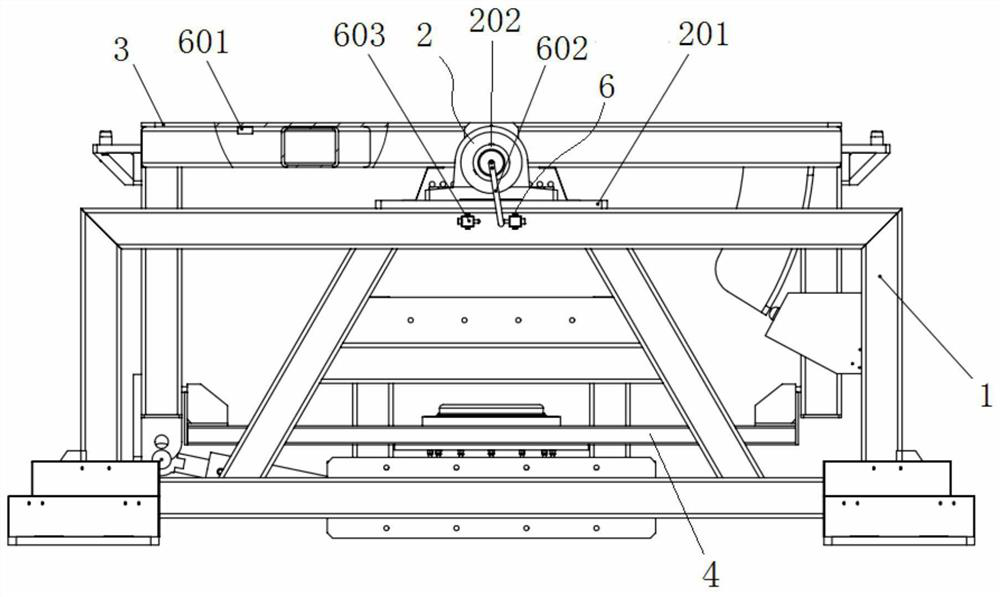 Military equipment overturning test device