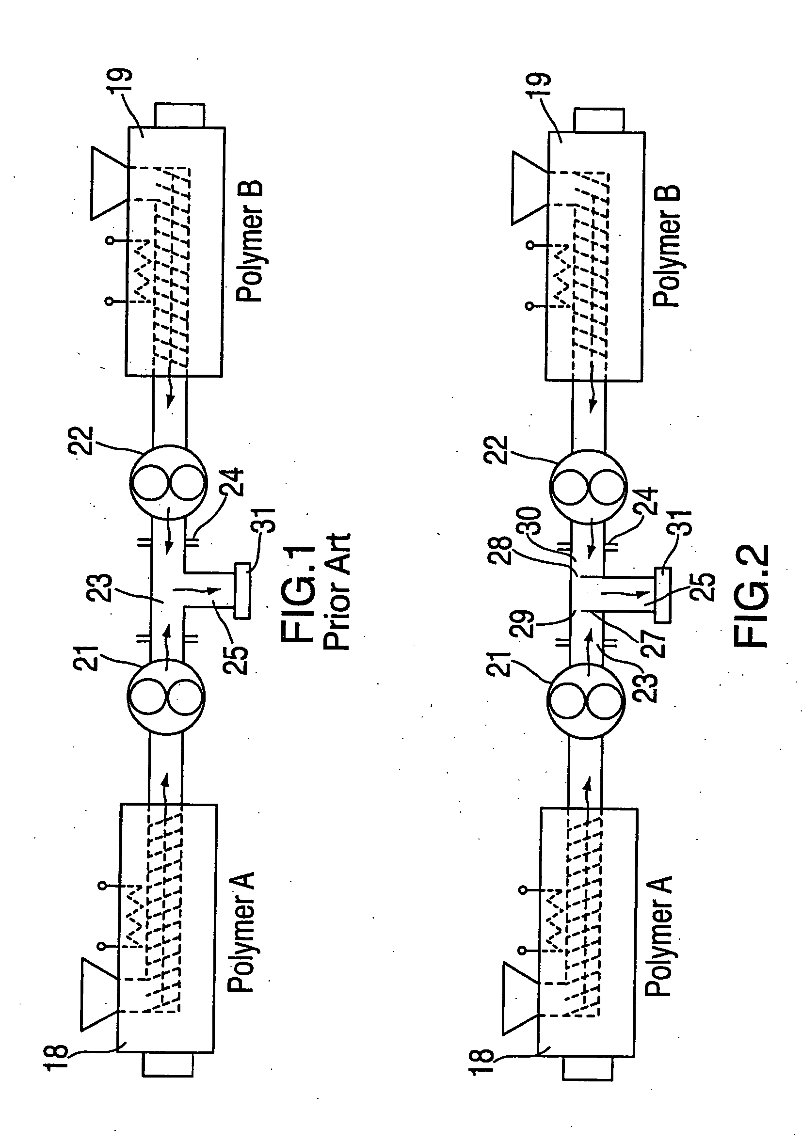 Alternate polymer extrusion method with reduced drool