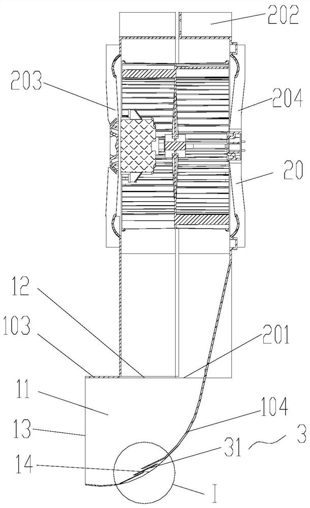 Flow guide component and air conditioner with same