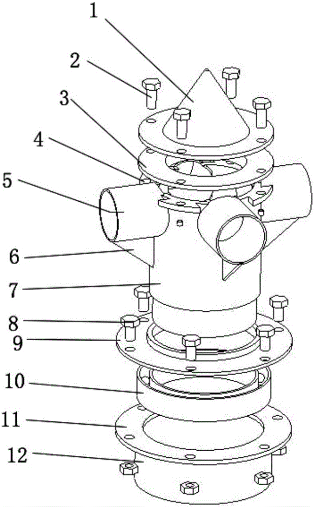 CO (Carbon Monoxide) poisoning prevention rotary chimney head based on flow velocity differential pressure