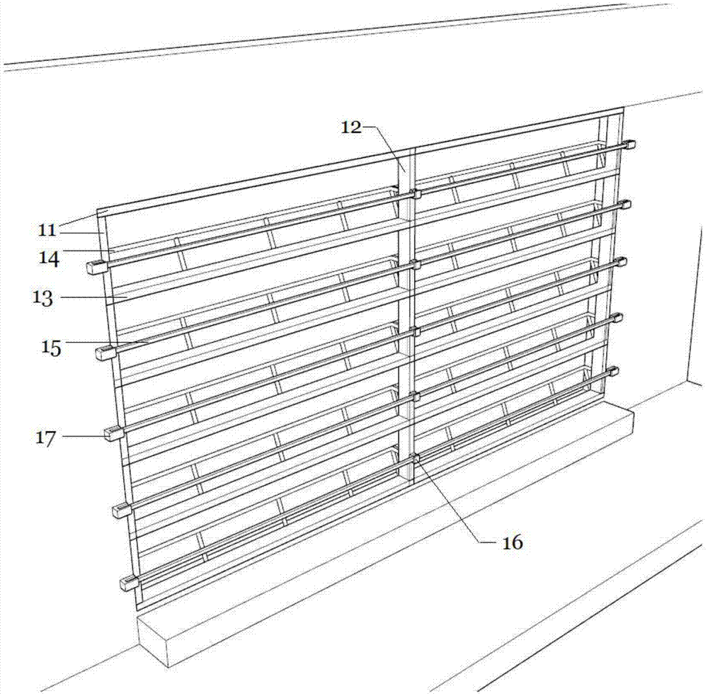 Construction method of back-mounted green wall