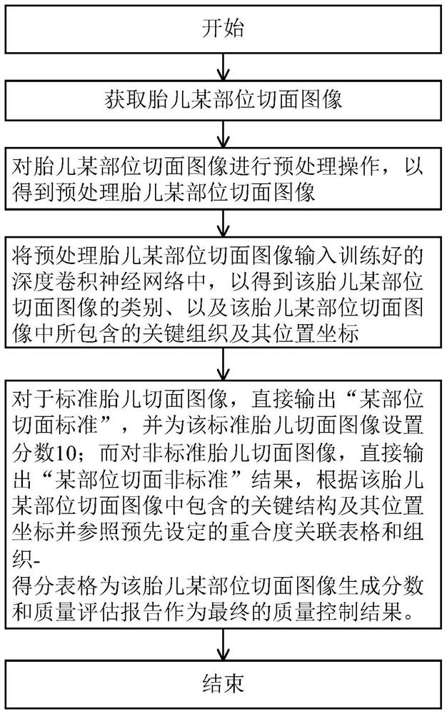 A method for quality control of ultrasound section images of fetuses in the second and third trimesters