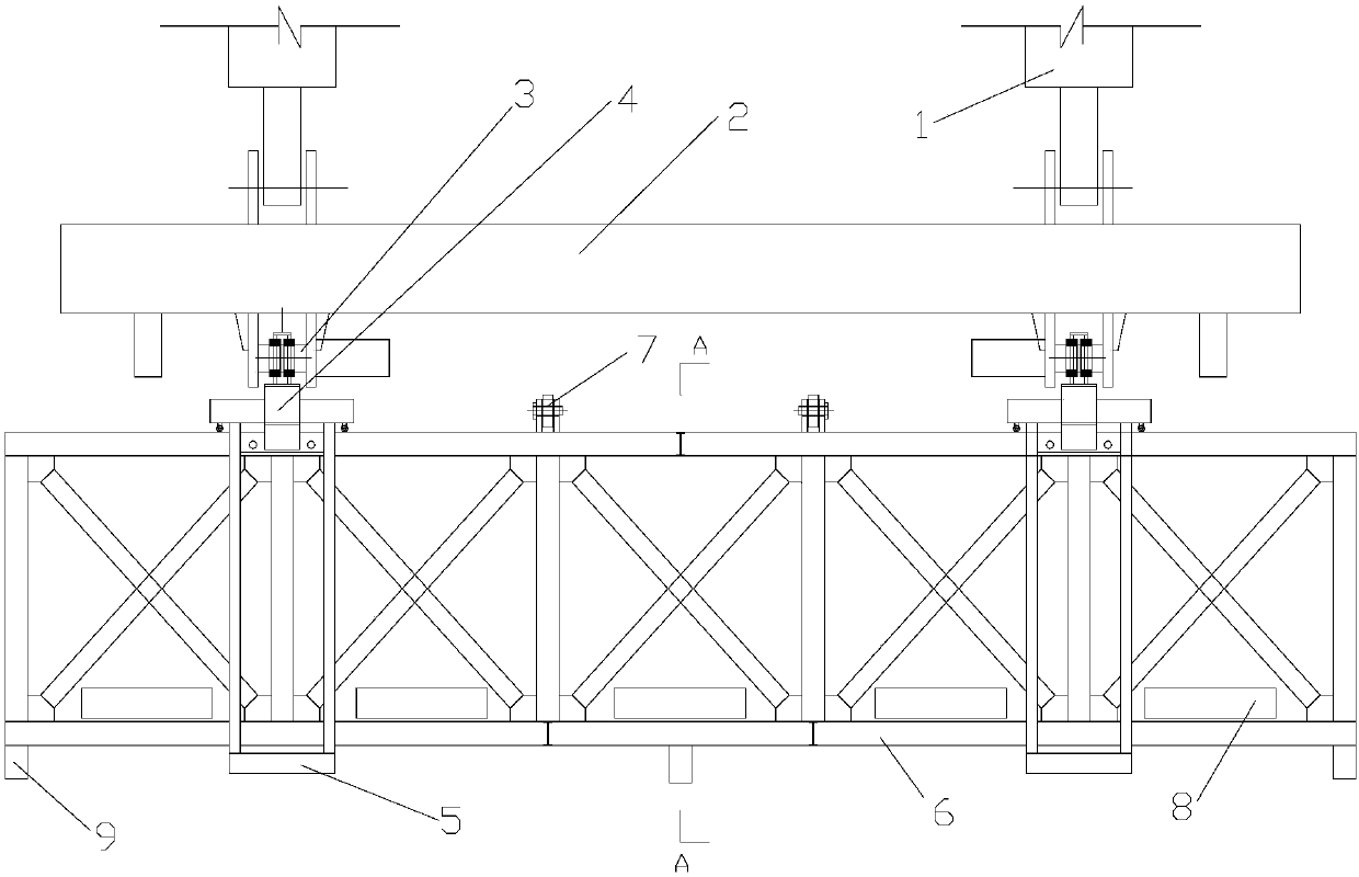 Large portal crane load test device and method