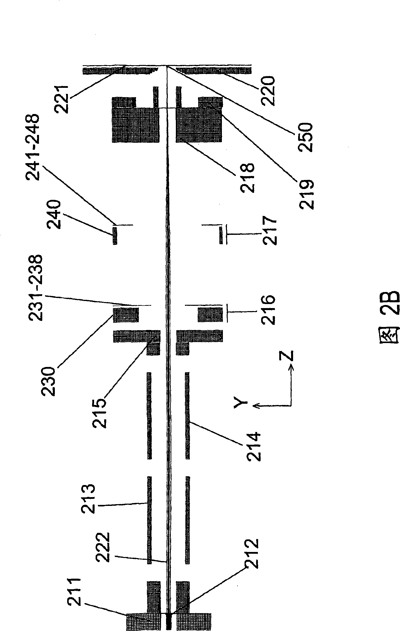 Optical device for generating high current density picture composition electrified particle beam
