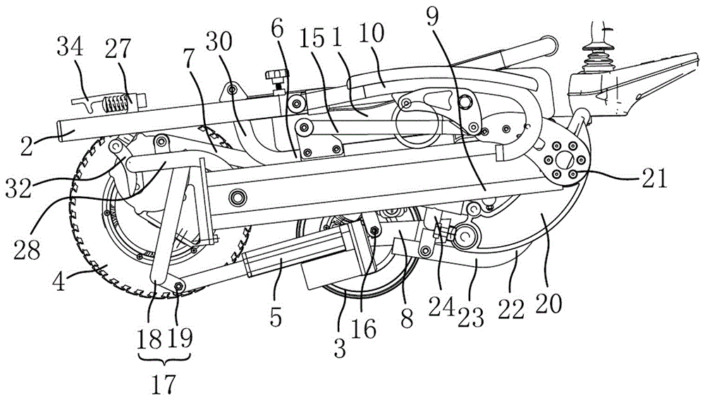 Foldable electric wheelchair