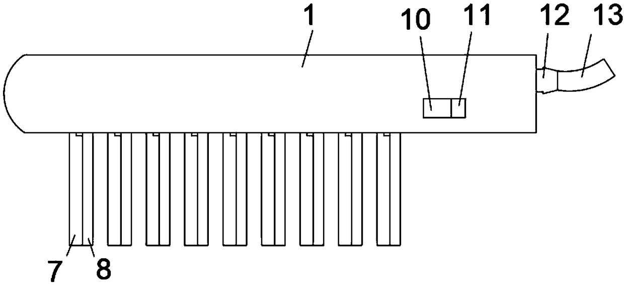 A comb capable of quickly drying hair and a method of using the same