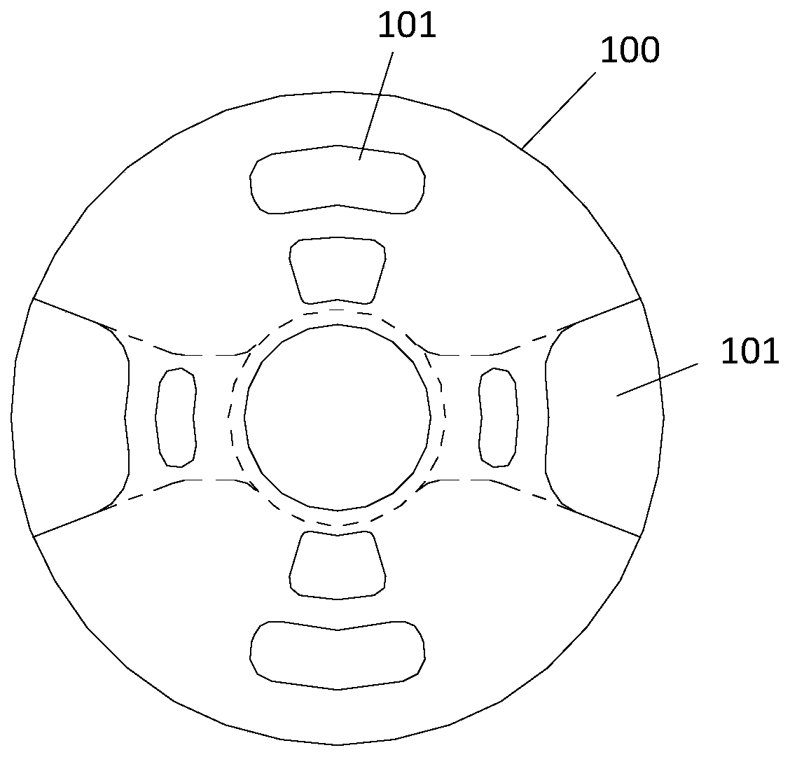 Turning clamp of cast iron oil distribution disc
