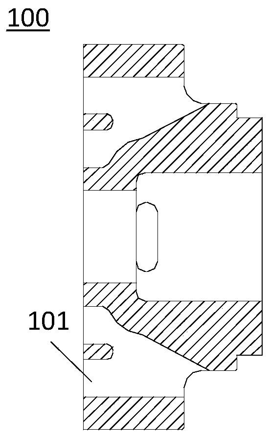 Turning clamp of cast iron oil distribution disc